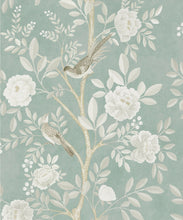 Load image into Gallery viewer, Chinoiserie Decorative Textile Wallpaper - Colorway: Milk Green - Woven Light Collection - Decorative Textile Wallcoverings