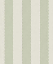 Load image into Gallery viewer, Scallop Stripe Decorative Textile Wallpaper - Colorway: Willow - Woven Light Collection - Decorative Textile Wallcoverings