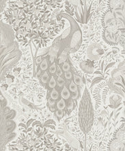 Load image into Gallery viewer, Peacock Garden Decorative Textile Wallpaper - Colorway: Ivory - Woven Light Collection - Decorative Textile Wallcoverings