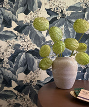 Load image into Gallery viewer, Horse Chestnut Decorative Textile Wallpaper - Colorway: Indigo - Fable Collection by M&amp;K Studios - Insitu
