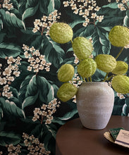 Load image into Gallery viewer, Horse Chestnut Decorative Textile Wallpaper - Colorway: Lagoon - Fable Collection by M&amp;K Studios - Insitu
