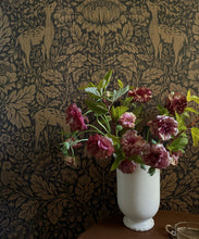Load image into Gallery viewer, Richmond Wallpaper - Colorway: Gold - Fable Collection by M&amp;K Studios - Insitu