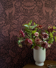 Load image into Gallery viewer, Richmond Wallpaper - Colorway: Plum - Fable Collection by M&amp;K Studios - Insitu