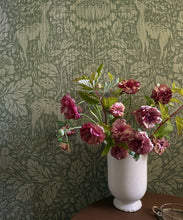 Load image into Gallery viewer, Richmond Wallpaper - Colorway: Sage - Fable Collection by M&amp;K Studios - Insitu