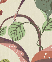 Load image into Gallery viewer, Pear Tree Decorative Textile Wallpaper - Colourway: Apricot - Close Up