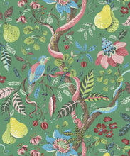 Load image into Gallery viewer, Pear Tree Decorative Textile Wallpaper - Colourway: Emerald - Swatch