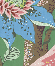 Load image into Gallery viewer, Pear Tree Decorative Textile Wallpaper - Colourway: Emerald - Close Up