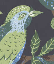 Load image into Gallery viewer, Pear Tree Decorative Textile Wallpaper - Colourway: Indigo - Close Up