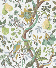 Load image into Gallery viewer, Pear Tree Decorative Textile Wallpaper - Colourway: Seaglass - Swatch