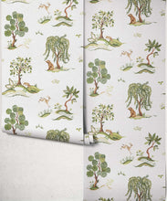 Load image into Gallery viewer, Willow Wood Decorative Textile Wallpaper - Colourway: Linen - Roll
