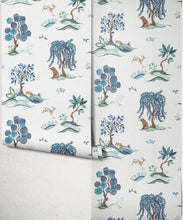 Load image into Gallery viewer, Willow Wood Decorative Textile Wallpaper - Colourway: River - Roll
