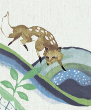 Load image into Gallery viewer, Willow Wood Decorative Textile Wallpaper - Colourway: River - Close Up