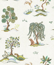 Load image into Gallery viewer, Willow Wood Decorative Textile Wallpaper - Colourway: Seaglass - Swatch