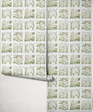 Load image into Gallery viewer, Flower Patch Decorative Textile Wallpaper - Colourway: Linen - Roll