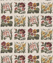 Load image into Gallery viewer, Flower Patch Decorative Textile Wallpaper - Colourway: Plum - Swatch
