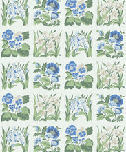 Load image into Gallery viewer, Flower Patch Decorative Textile Wallpaper - Colourway: River - Swatch