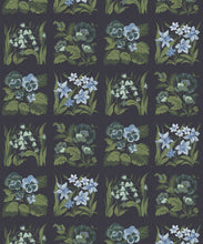 Load image into Gallery viewer, Flower Patch Decorative Textile Wallpaper - Colourway: Teal - Swatch