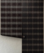Load image into Gallery viewer, Highland Decorative Textile Wallpaper - Colourway: Charcoal - Roll