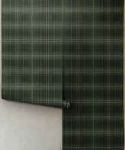Load image into Gallery viewer, Highland Decorative Textile Wallpaper - Colourway: Forest - Roll