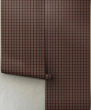 Load image into Gallery viewer, Timber Decorative Textile Wallpaper - Colourway: Maroon - Roll