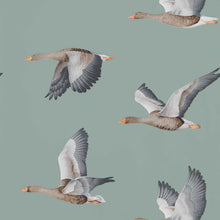 Load image into Gallery viewer, Elysian Geese Wallpaper by Sanderson - Blue Clay