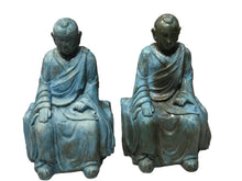 Load image into Gallery viewer, pair of korean-style seated Buddist monks