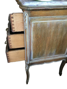 Louis XV antique chest with marble top