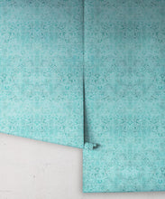Load image into Gallery viewer, Banksia Bloom Wallpaper • Indigenous Wallpaper • Teal • Roll