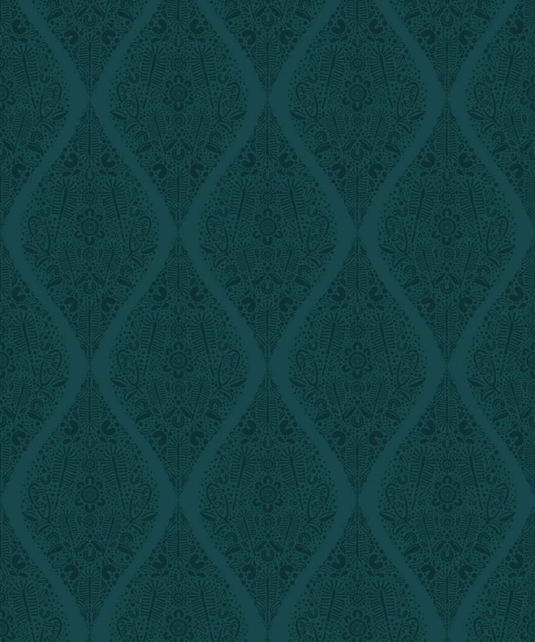 Banksia Bloom Wallpaper • Indigenous Wallpaper • Teal • Swatch