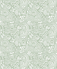 Load image into Gallery viewer, Landscapes Wallpaper • SageWhite • Sage &amp; White • Swatch