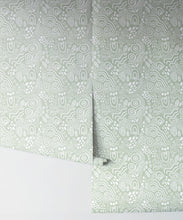 Load image into Gallery viewer, Landscapes Wallpaper • geometric • Sage &amp; White• Rolls