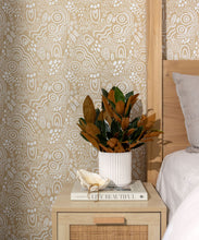 Load image into Gallery viewer, Landscapes Wallpaper • geometric • Tan &amp; White • Insitu