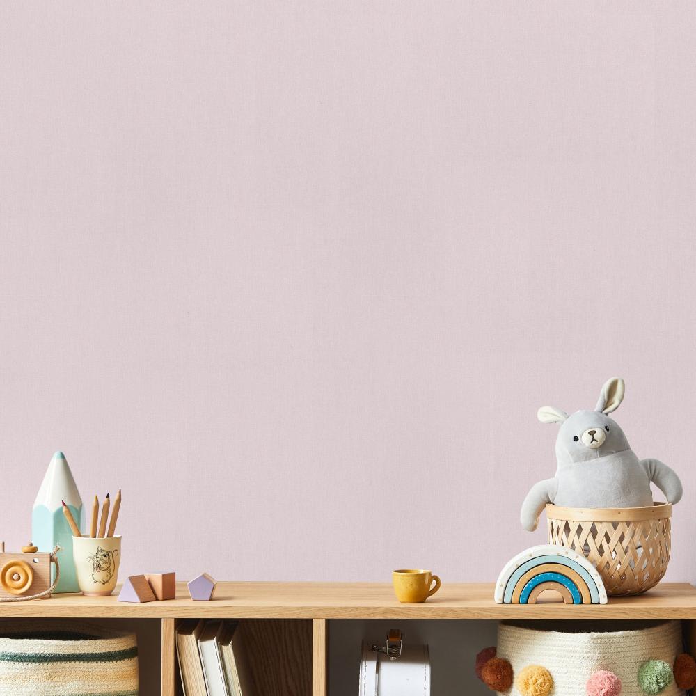 Fine Linen Wallpaper - Pink Blush room view