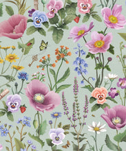 Load image into Gallery viewer, Garden of Dreams Wallpaper - Fleur Harris - Enchanted Gardens Collection - Colorway: Mint Grey - Swatch