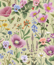 Load image into Gallery viewer, Garden of Dreams Wallpaper - Fleur Harris - Enchanted Gardens Collection - Colorway: Summer Green - Swatch