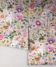 Load image into Gallery viewer, Garden of Bunnies Wallpaper - Fleur Harris - Enchanted Gardens Collection - Colorway: Autumn Taupe - Roll