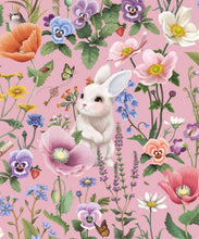 Load image into Gallery viewer, Garden of Bunnies Wallpaper - Fleur Harris - Enchanted Gardens Collection - Colorway: Pink Bloom - Swatch
