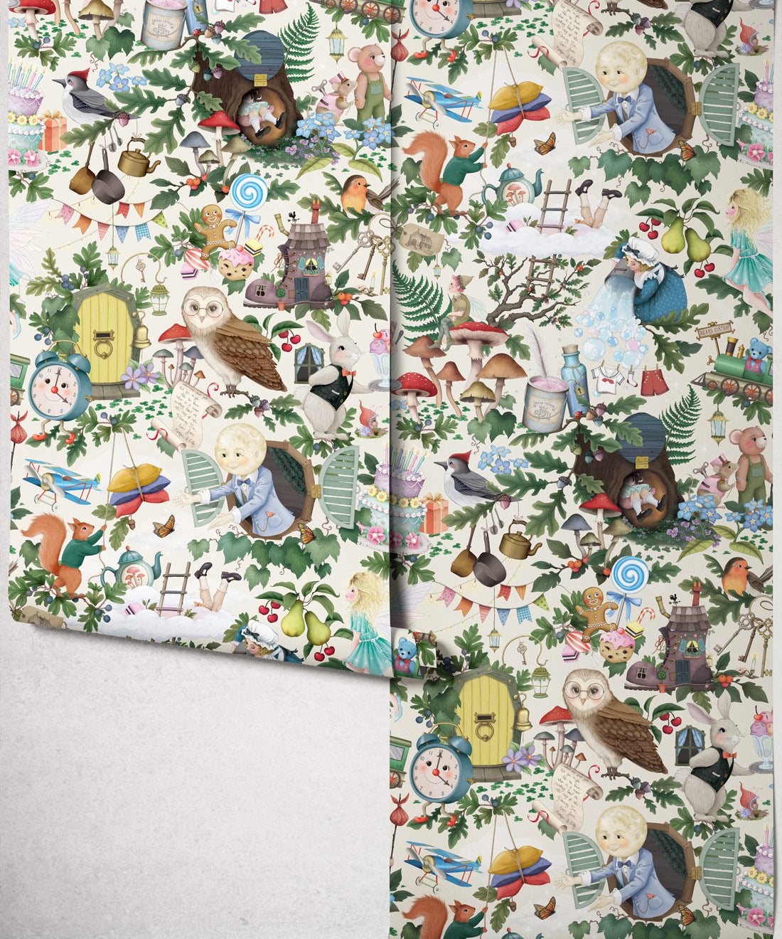 The Faraway Tree Wallpaper - Colourway: Canvas - Insitu