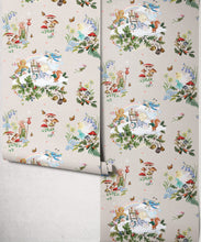 Load image into Gallery viewer, Land of Enchantments Wallpaper - Colourway: Mushroom - Insitu