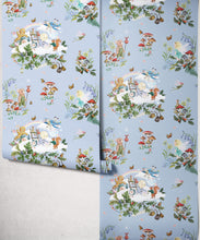 Load image into Gallery viewer, Land of Enchantments Wallpaper - Colourway: Periwinkle - Insitu