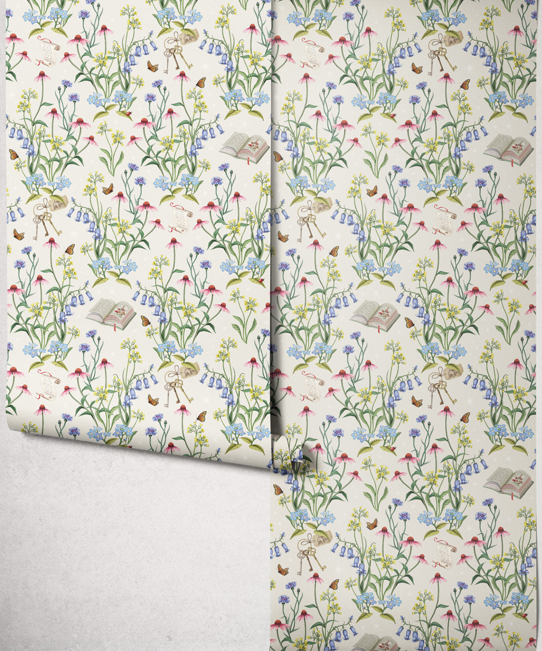 Storybook Meadow Wallpaper - Colourway: Canvas - Insitu