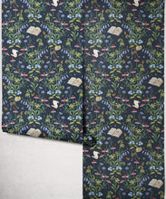 Load image into Gallery viewer, Storybook Meadow Wallpaper - Colourway: Night - Insitu