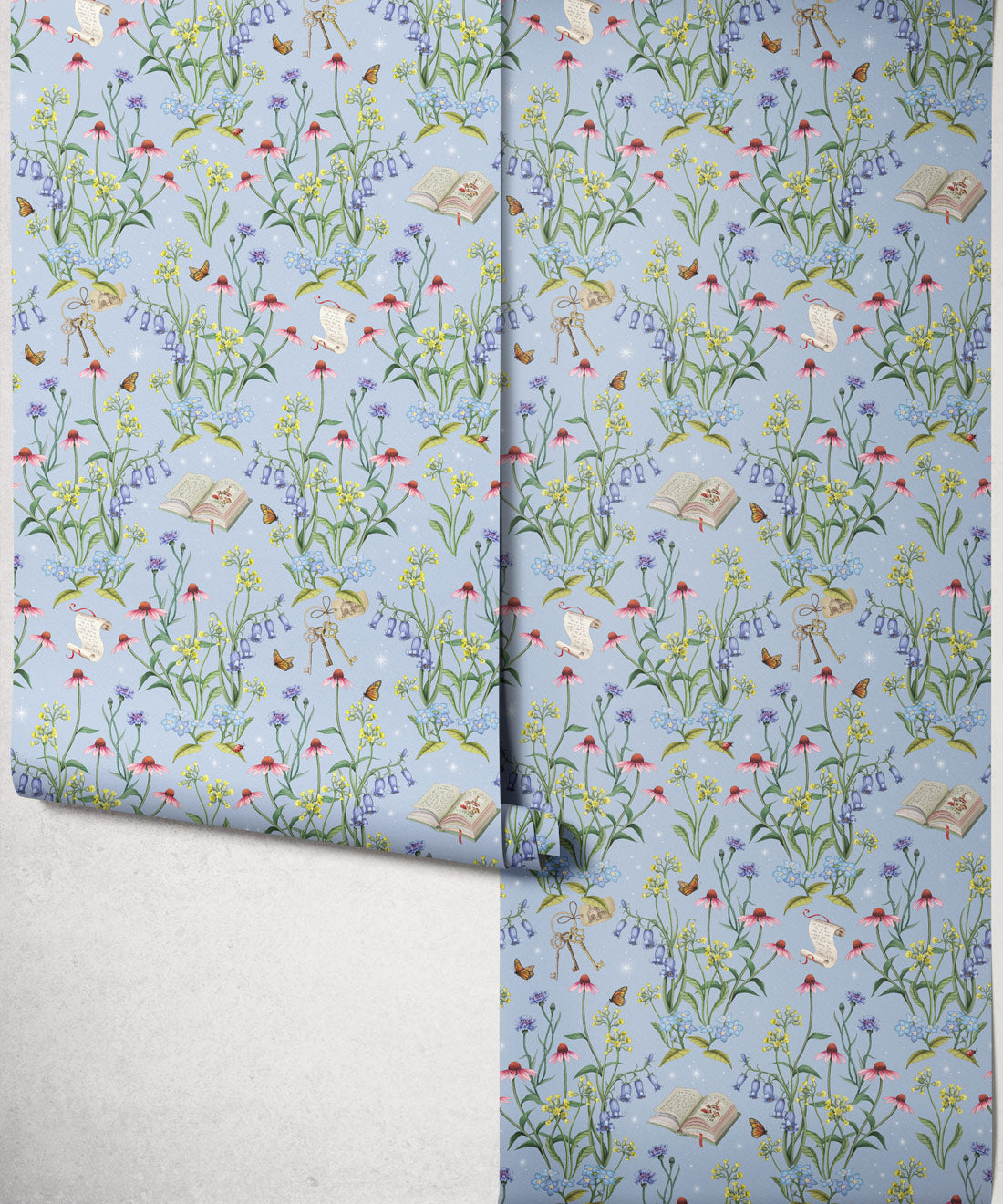 Storybook Meadow Wallpaper - Colourway: Periwinkle - Insitu