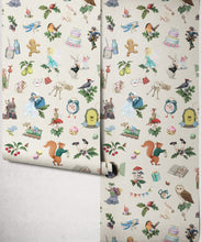 Load image into Gallery viewer, Faraway Friends Wallpaper - Colourway: Canvas - Insitu