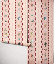 Load image into Gallery viewer, Slippery Slip Wallpaper - Colourway: Blush - Insitu