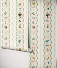 Load image into Gallery viewer, Slippery Slip Wallpaper - Colourway: Canvas - Insitu
