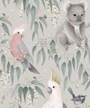 Load image into Gallery viewer, Bush Babies Wallpaper • Children's Wallpaper • Salt Bush • Swatch