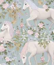 Load image into Gallery viewer, Field Of Dreams Wallpaper • Children's Wallpaper • Provincial Blue • Swatch