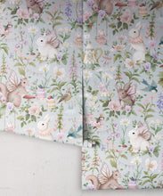 Load image into Gallery viewer, Garden Party Wallpaper • Children's Wallpaper • Sweet Blue • Roll