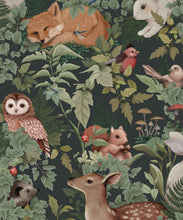 Load image into Gallery viewer, In The Woods Wallpaper • Children's Wallpaper • Forest • Swatch
